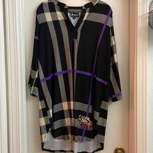Gameday Couture Sz M LSU plaid tunic